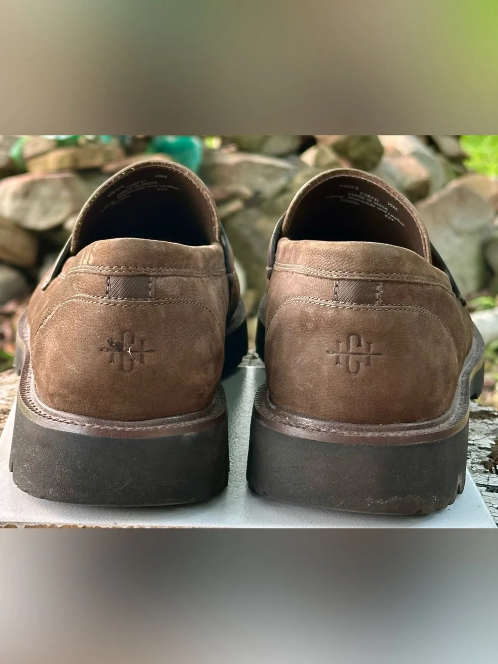 Men's Two-Tone Brown Penny Loafers